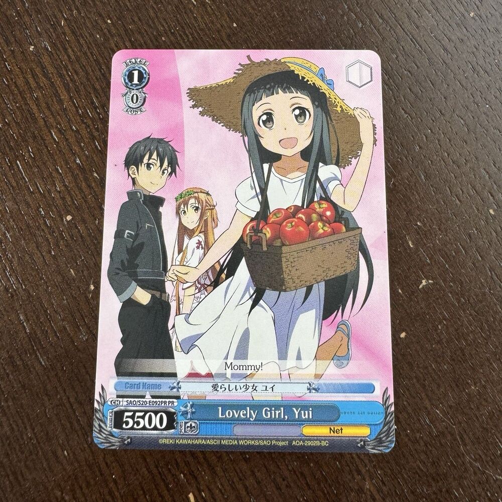Weiss Schwarz Lovely Girl Yui NM Alt Art Promo SAO/S20E092PR PR Sword Art Online
